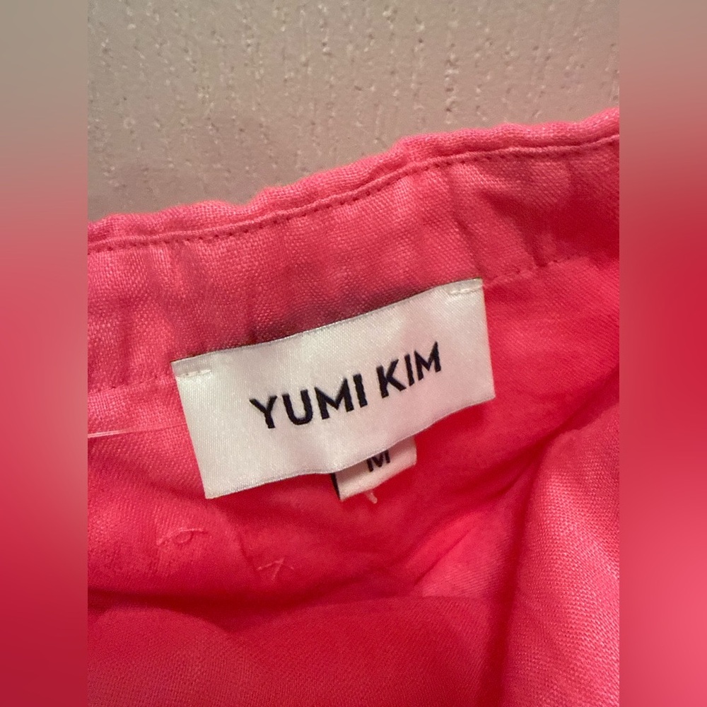 Yumi Kim Katrina Strapless Midi Dress in Pink Linen size M NWOT - Picture 10 of 11